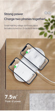 Cargar imagen en el visor de la galería, Cargador Doble Puerto Inalámbrico Carga Rapida Qi - 15w - Joyroom