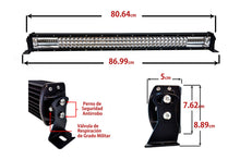 Cargar imagen en el visor de la galería, Barra LED 30" - 75w - Dual Color (Ambar-Blanco) Serie T - Múltiple Función