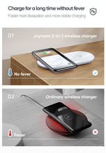 Cargar imagen en el visor de la galería, Cargador Doble Puerto Inalámbrico Carga Rapida Qi - 15w - Joyroom