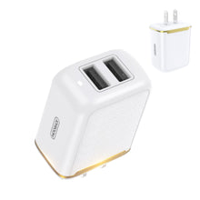 Cargar imagen en el visor de la galería, 1 Cargador de Pared Doble Puerto USB Blanco.jpg