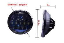 Cargar imagen en el visor de la galería, Farola Universal Led 7" - 135w  - Zafirado -  Drl -Ambar - Blanco 4x4