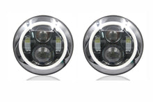 Cargar imagen en el visor de la galería, Farola Universal Led 7" - 90w - DRL Ojo de Angel Ambar y Blanco -4x4