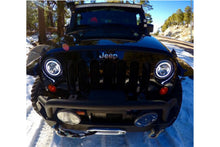 Cargar imagen en el visor de la galería, Farola Universal Led 7" - 90w - DRL Ojo de Angel Ambar y Blanco -4x4