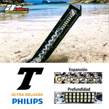 Cargar imagen en el visor de la galería, Barra LED 1 Hilera 30" - 70w - Dual Color (Ambar-Blanco) Serie T - Múltiple Función