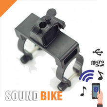 Cargar imagen en el visor de la galería, Soundbike - Luz Led + Audio Parlante Bicicleta Bluetooth + Base Celular
