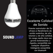 Cargar imagen en el visor de la galería, SoundLamp - Bombillo Led + Audio Parlante Bluetooth
