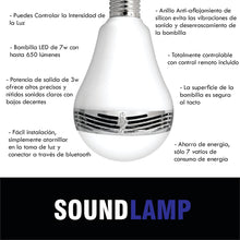 Cargar imagen en el visor de la galería, SoundLamp - Bombillo Led + Audio Parlante Bluetooth
