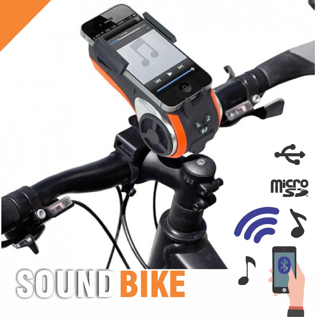Soundbike - Luz Led + Audio Parlante Bicicleta Bluetooth + Base Celular