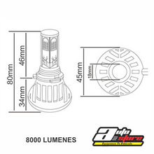 Cargar imagen en el visor de la galería, 9006 - Bombillo LED G5 - 8000 LUMENES
