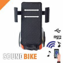 Cargar imagen en el visor de la galería, Soundbike - Luz Led + Audio Parlante Bicicleta Bluetooth + Base Celular

